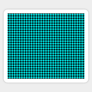 Black and Turquoise Houndstooth Sticker